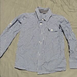 Brooks Brothers Navy and White Gingham Shirt